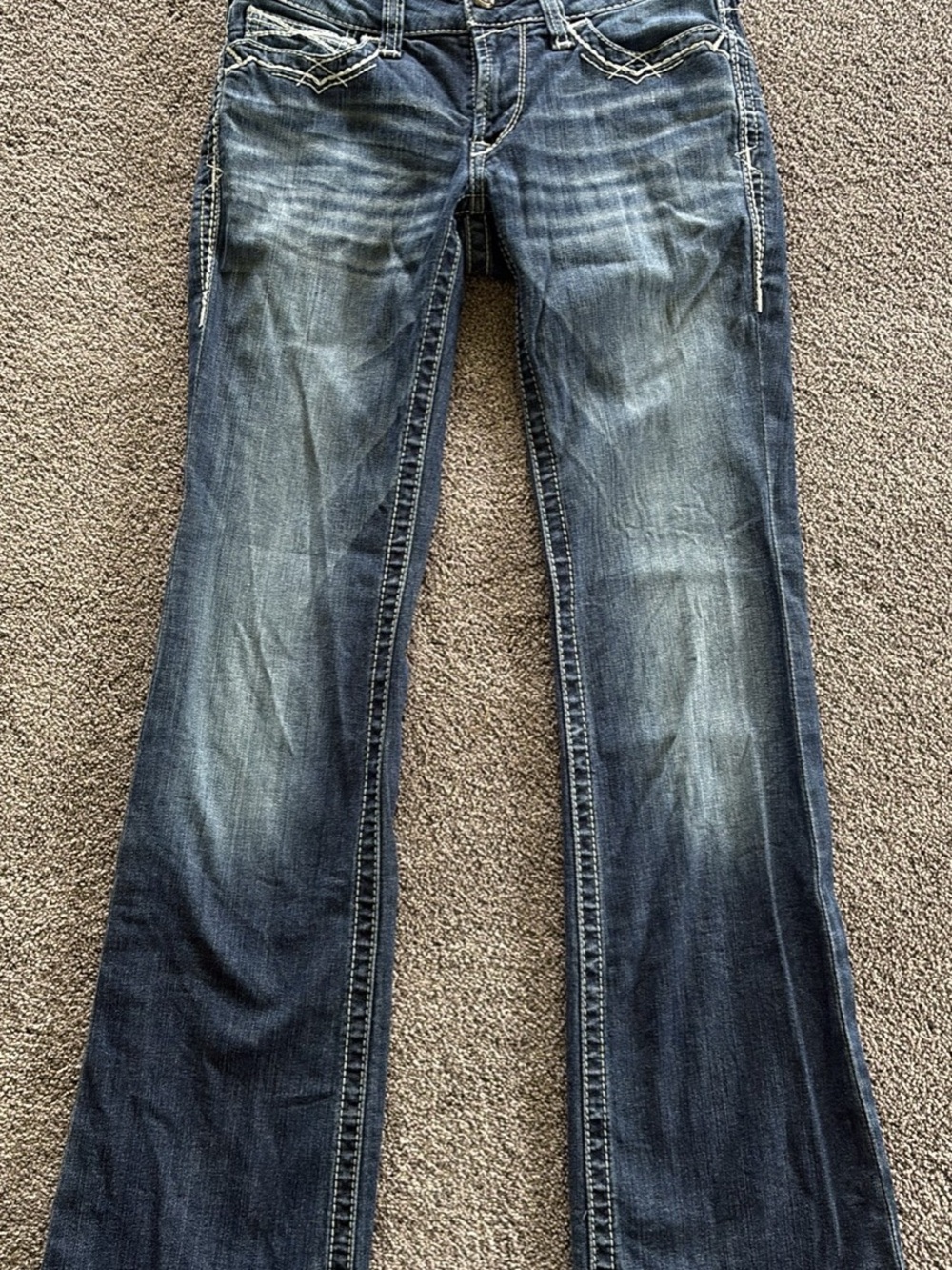 Ariat Women's Dark Wash Boot Cut Jeans with Faded Detailing